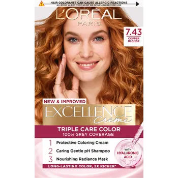 L'Oréal Paris Excellence boja za kosu 7.43 Golden Copper Blonde