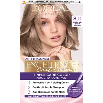 L'Oréal Paris Excellence boja za kosu 8.11 Ultra Ash Light Blonde