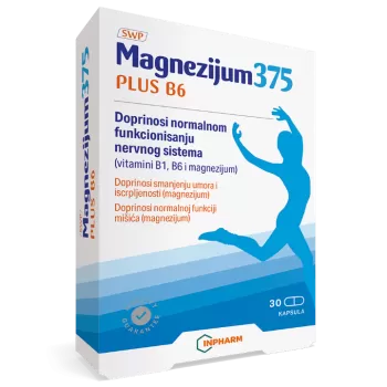 Magnezijum 375 plus B6 30 kapsula