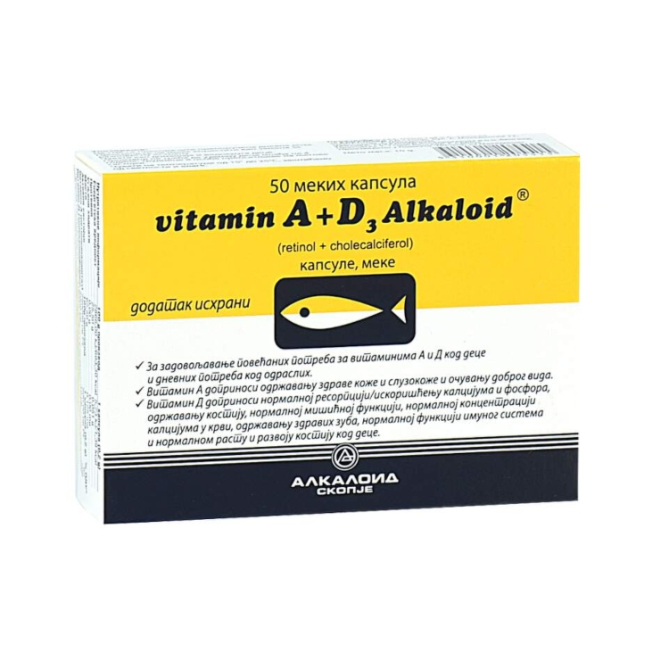 Vitamin A+D3 50 kapsula