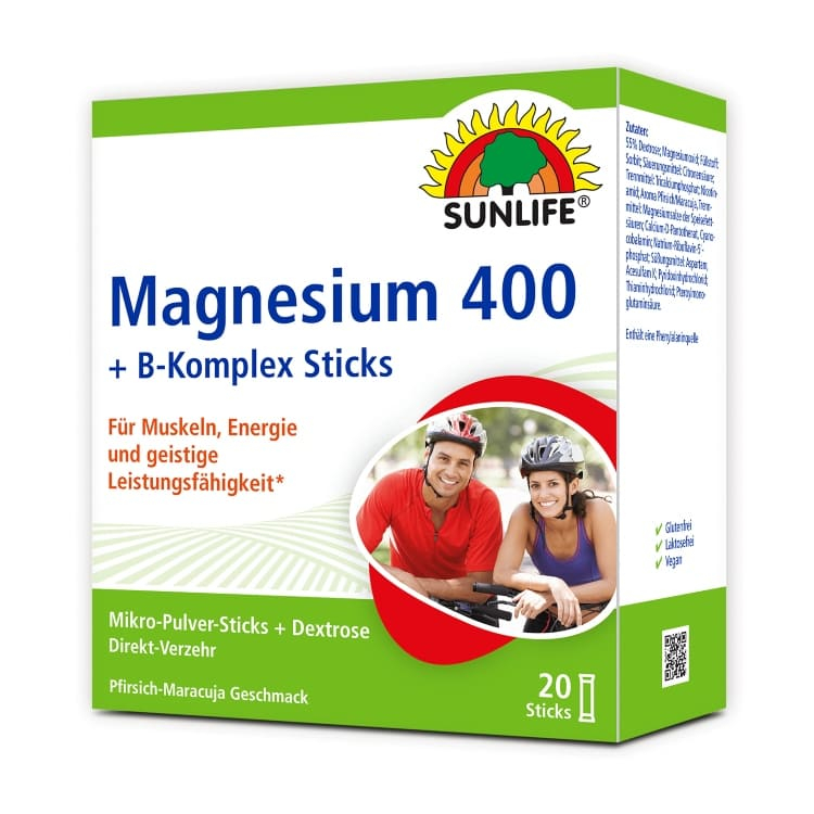 Sunlife Magnezijum 400 + B-kompleks Direkt 20 kesica
