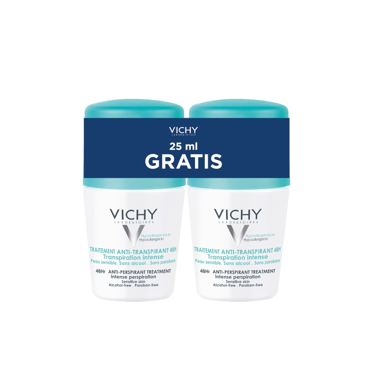 Vichy Deodorant Antitranspirant roll-on 48h 2x50ml promo