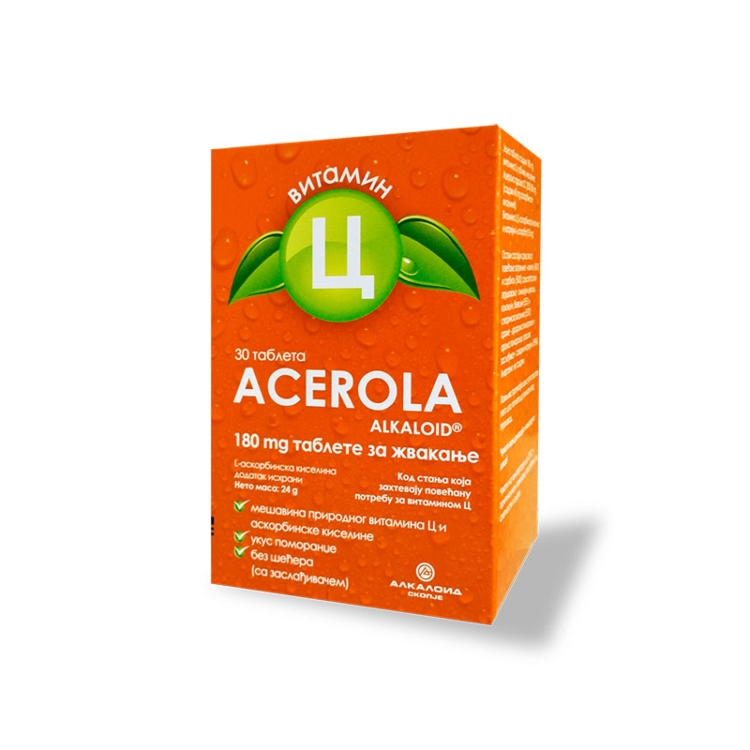 Alkakaps Acerola 180mg 30 tableta za žvakanje