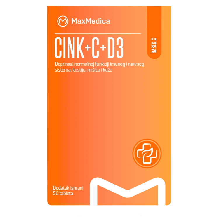 MaxMedica Cink + C + D3 50 tableta