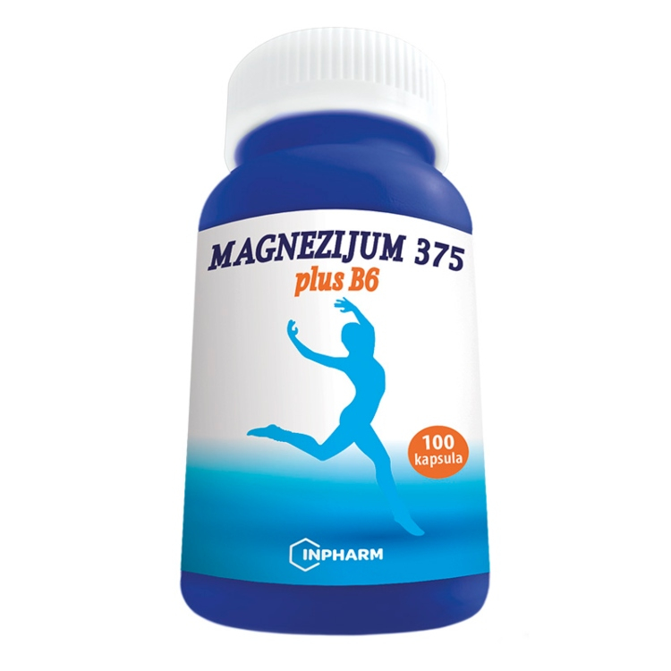 Magnezijum 375 plus B6 100 kapsula