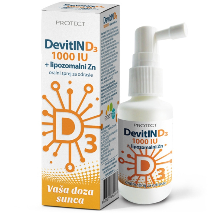 DevitIN D3 1000 IJ + Zn sprej 30ml