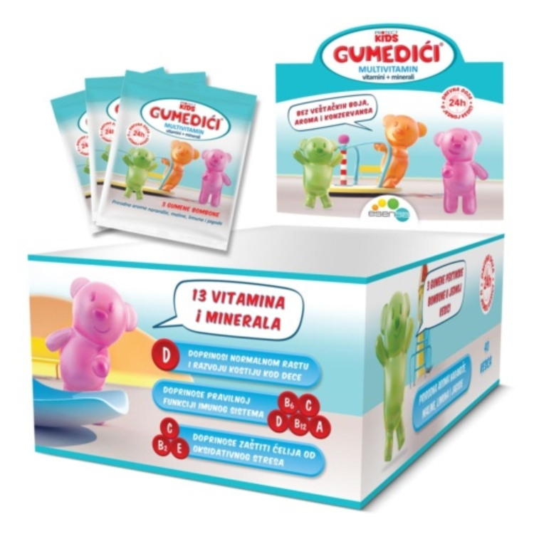 Gumedići Multivitamin 40 kesica po 3 gumene bombone