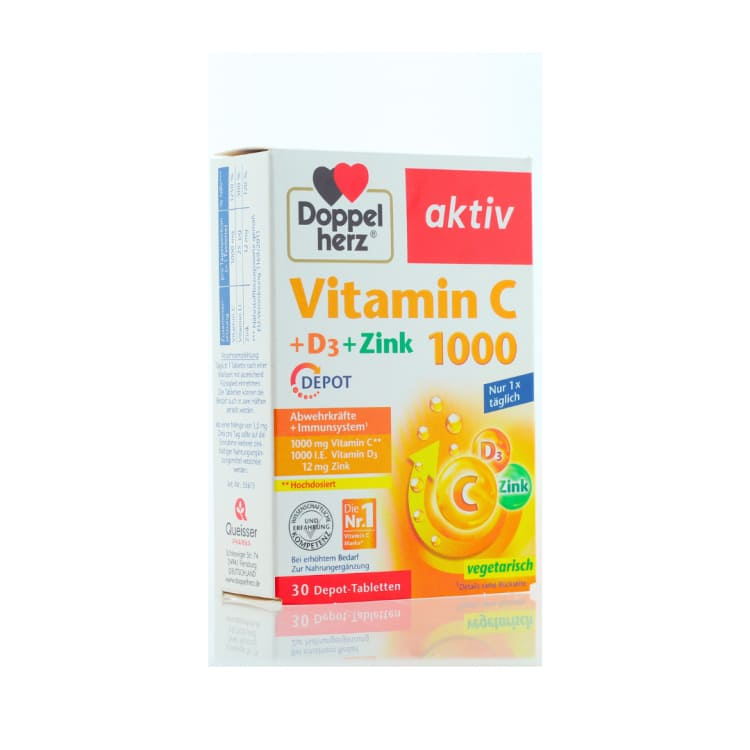 Doppelherz Aktiv Vitamin C 1000 + D3 + cink 30 tableta