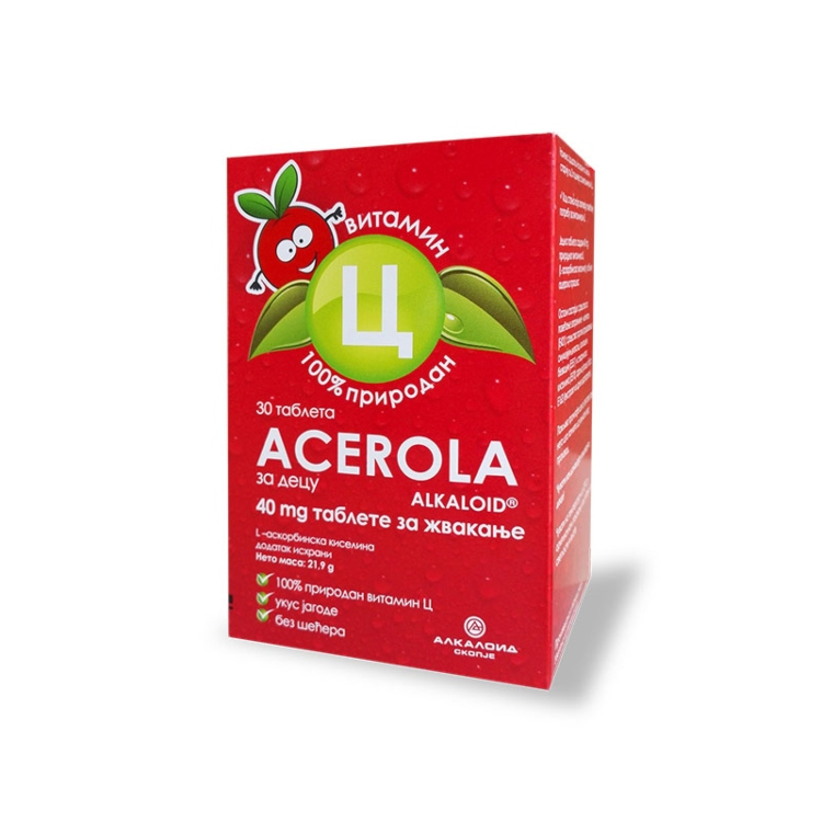 Alkakaps Acerola 40mg 30 tableta za žvakanje
