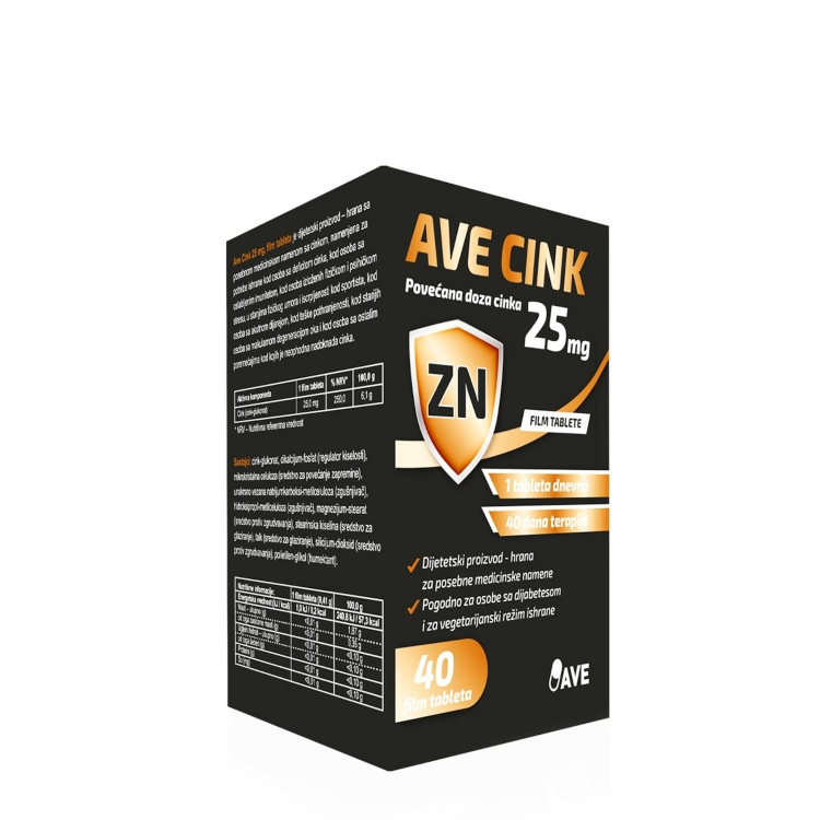 Ave cink 25mg 40 tableta