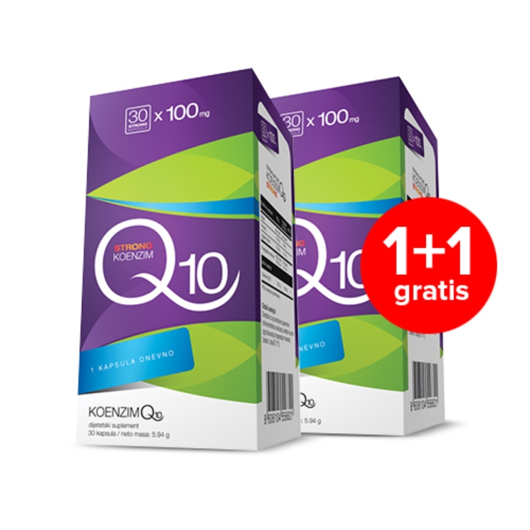 Strong Nature koenzim Q10 100mg 30 kapsula 1+1 gratis