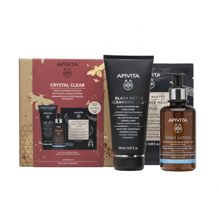 Apivita Crystal Clear Face Cleansing & Detox set