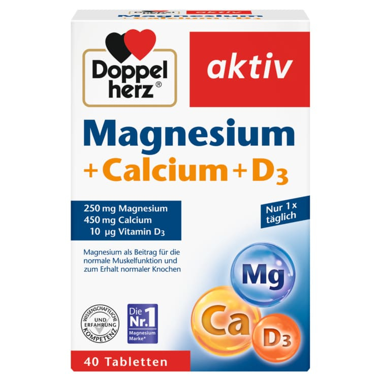 Doppelherz Aktiv Magnezijum + Kalcijum + D3 40 tableta
