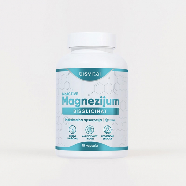 Biovital BioActive Magnezijum Bisglicinat 75 kapsula
