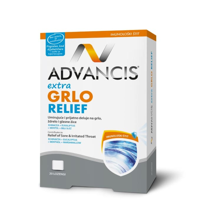 Advancis Extra Grlo Relief 20 lozengi
