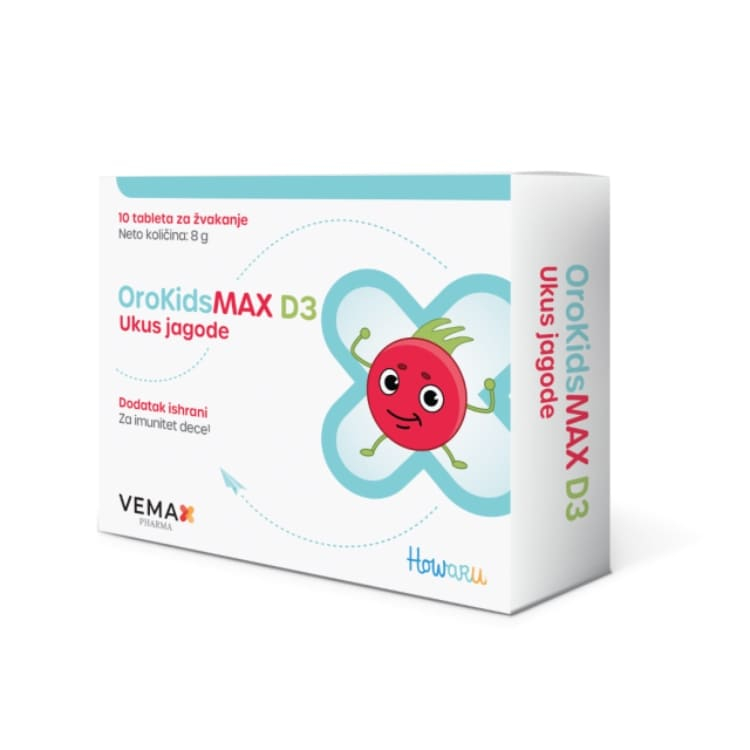 OroKidsMAX D3 10 tableta za žvakanje
