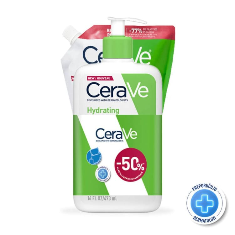 CeraVe set hidratantna emulzija za čišćenje 473ml + refill 473ml