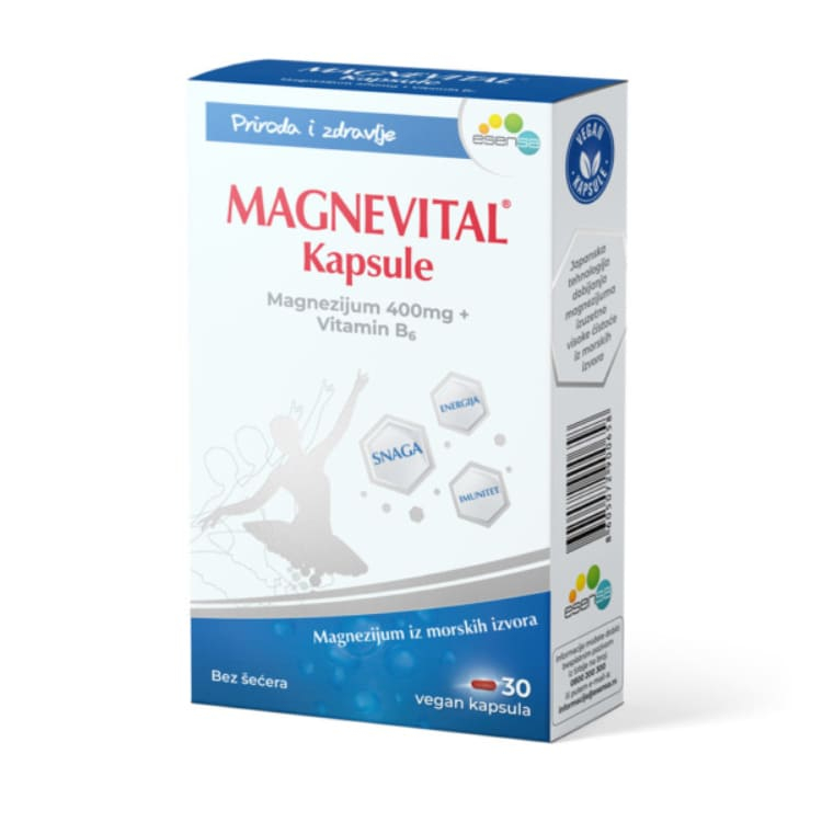 Magnevital magnezijum 400mg + vitamin B6 30 kapsula