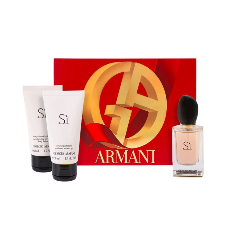 Giorgio Armani Sì ženski set parfem 50ml + losion + gel za tuširanje