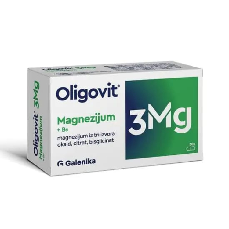 Oligovit 3 Mg + B6 30 kapsula