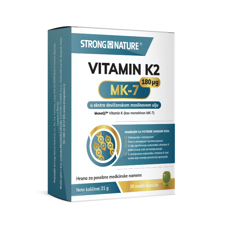 Strong Nature vitamin K2 MK-7 30 kapsula