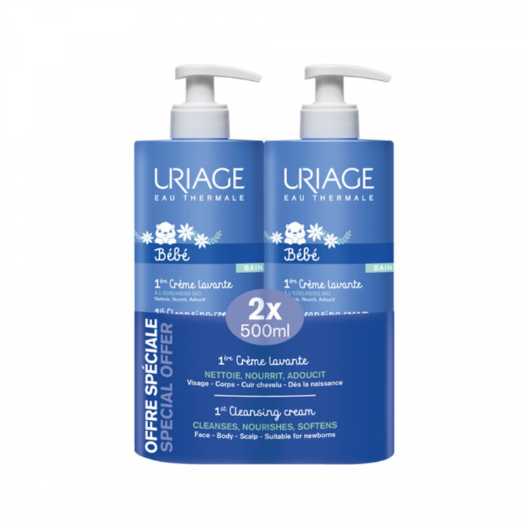 Uriage Bébé krema za kupanje 2x500ml
