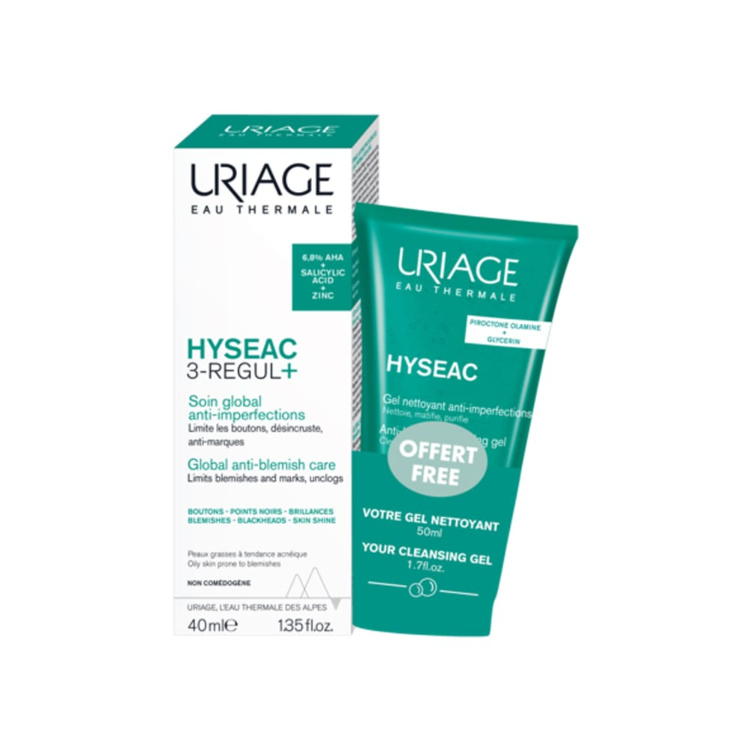 Uriage Hyseac 3-Regul Plus krema 40ml + gel 50ml promo