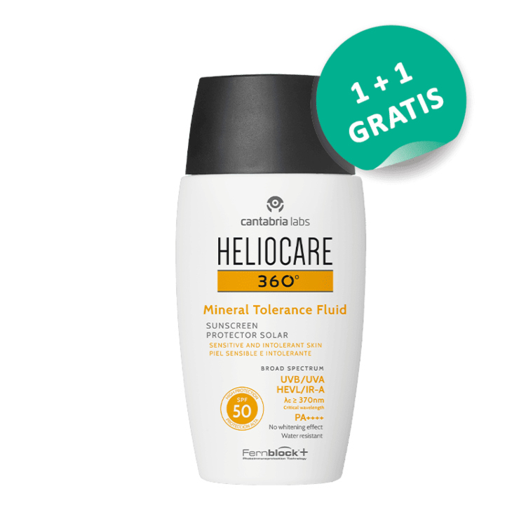 Heliocare 360 Mineral Tolerance Fluid SPF50 50ml 1+1 gratis