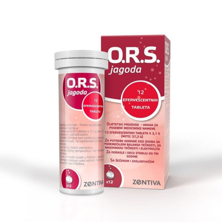 O.R.S jagoda šumeće tablete za rehidrataciju 12 komada
