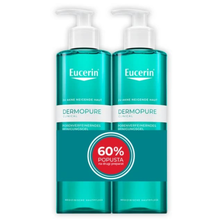 Eucerin DermoPure Clinical gel za čišćenje 2x400ml