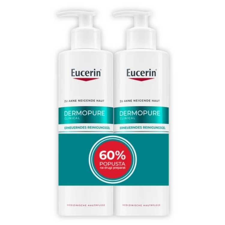 Eucerin DermoPure Clinical korektivni gel za čišćenje 2x400ml