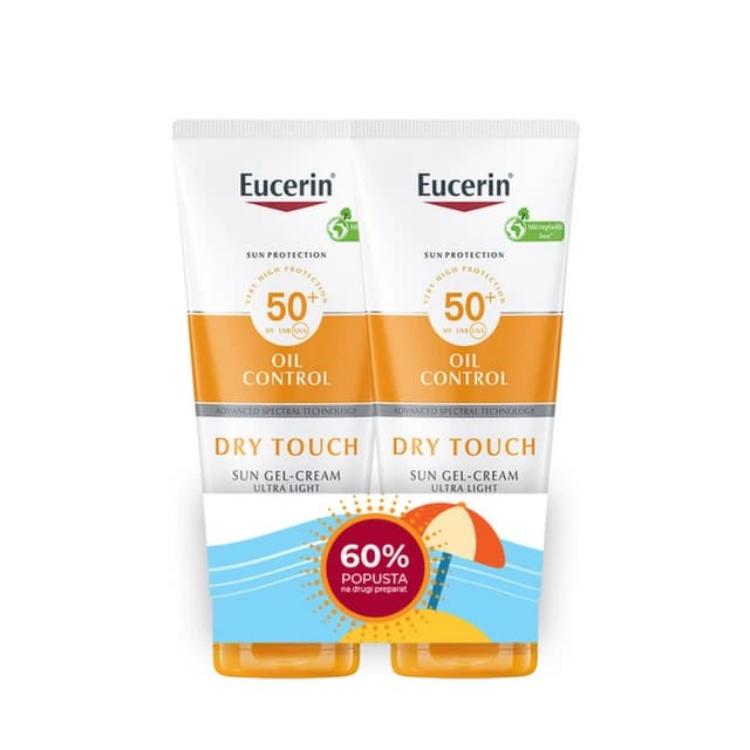 Eucerin Sun Dry Touch gel-krem SPF50+ 2x200ml