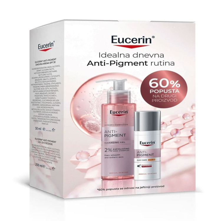 Eucerin Anti Pigment set - dnevna krema SPF30 50ml + gel 200ml