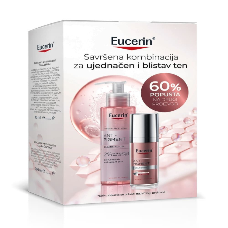 Eucerin Anti Pigment set - dvofazni serum 30ml + gel 200ml