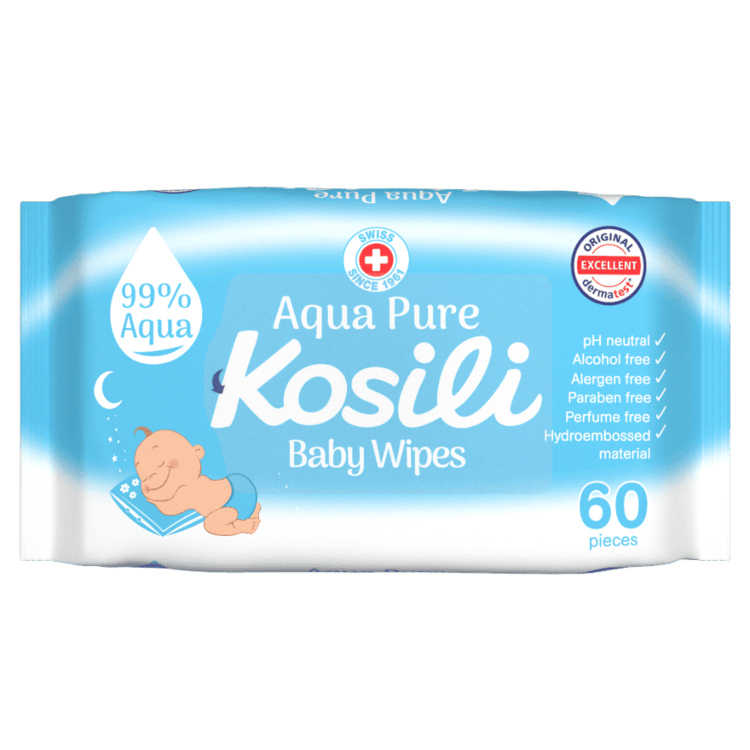 Kosili Aqua Pure vlažne maramice 60 komada