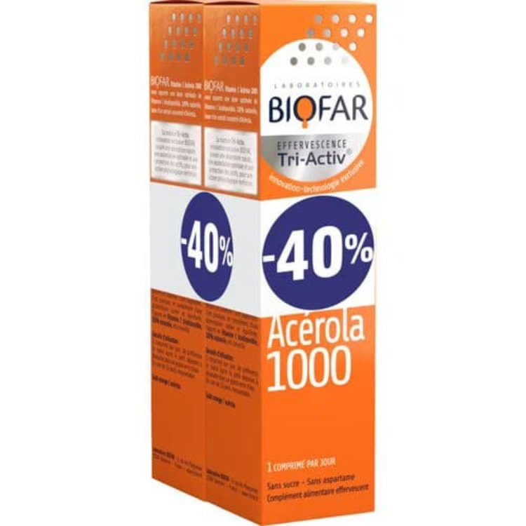 Biofar Tri-Activ vitamin C Acerola 1000mg 15 šumećih tableta duo pak