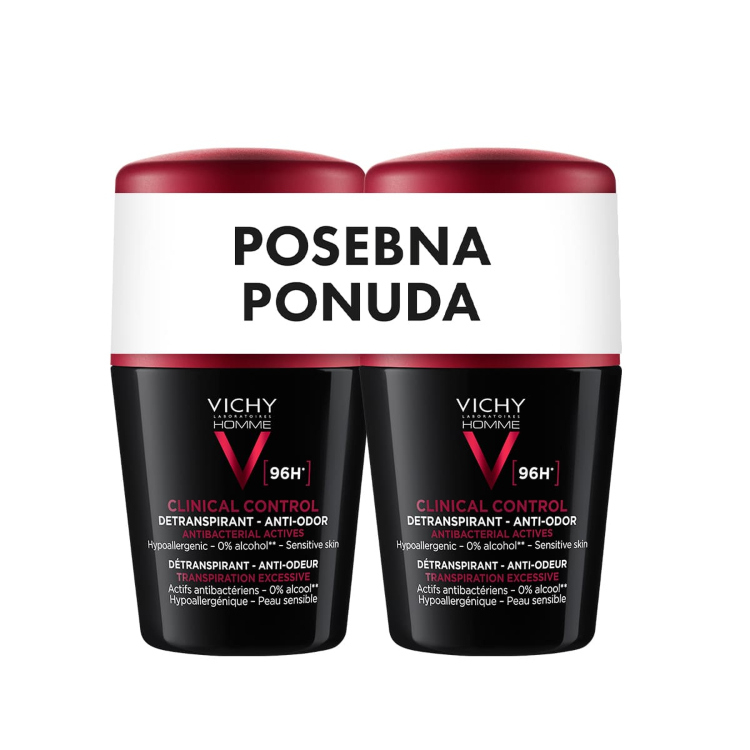 Vichy Clinical Control 96h muški roll-on duopak 2x50ml