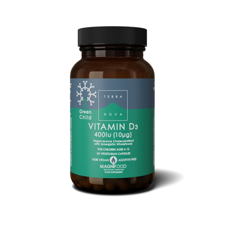 Terranova Green Child vitamin D3 400 IJ 50 kapsula