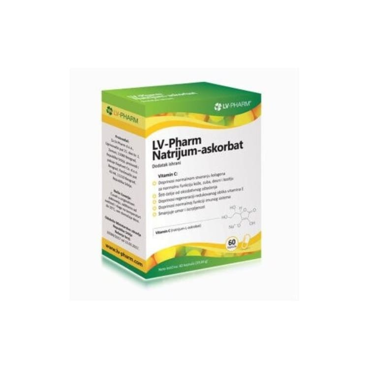 LV-Pharm natrijum askorbat 60 kapsula