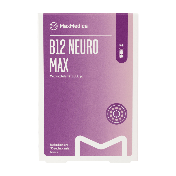 MaxMedica B12 Neuro Max 30 sublingvalnih tableta