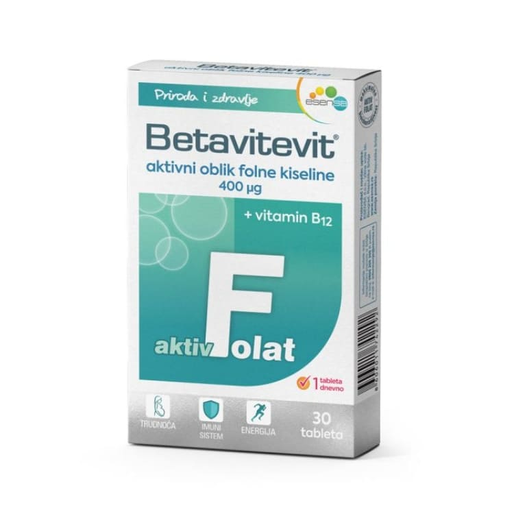 Betavitevit Folna kiselina 400mcg + B12 30 tableta