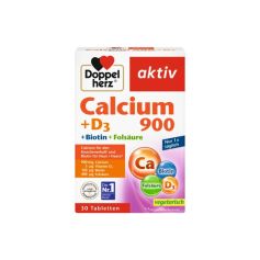 Doppelherz Aktiv Calcium 900 + vitamin D3 + folna kiselina + biotin 30 tableta