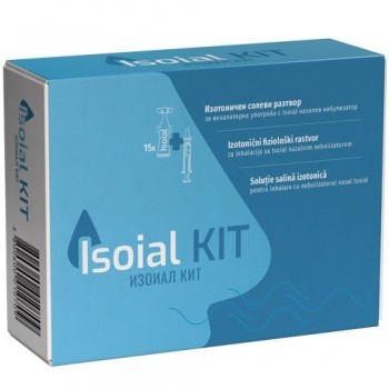 Isoial Kit fiziološki rastvor sa natrijum bikarbonatom i nazalnim nebulizatorom 15x5ml