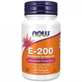 NOW vitamin E-200 IJ 100 kapsula