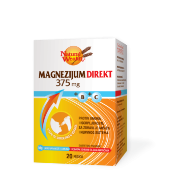NATURAL WEALTH MAGNEZIJUM 375 + B COMPLEX + VITAMIN C DIRECT GRAN A20