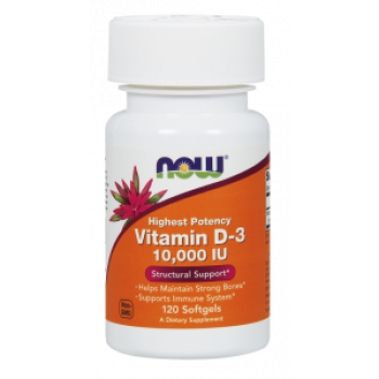 NOW vitamin D-3 10000 IJ 120 kapsula