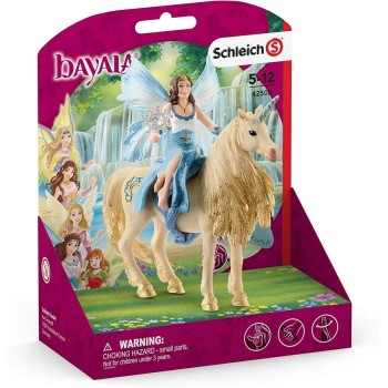 Schleich Eyela jaše na zlatnom jednorogu 42508