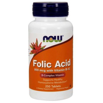 NOW FOLNA KISELINA TABLETE 800MCG A250