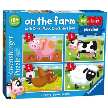 Ravensburger moje prve puzle 4 u 1 farma