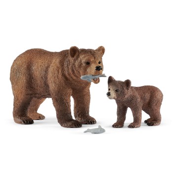 Schleich grizli mama i mladunče 42473
